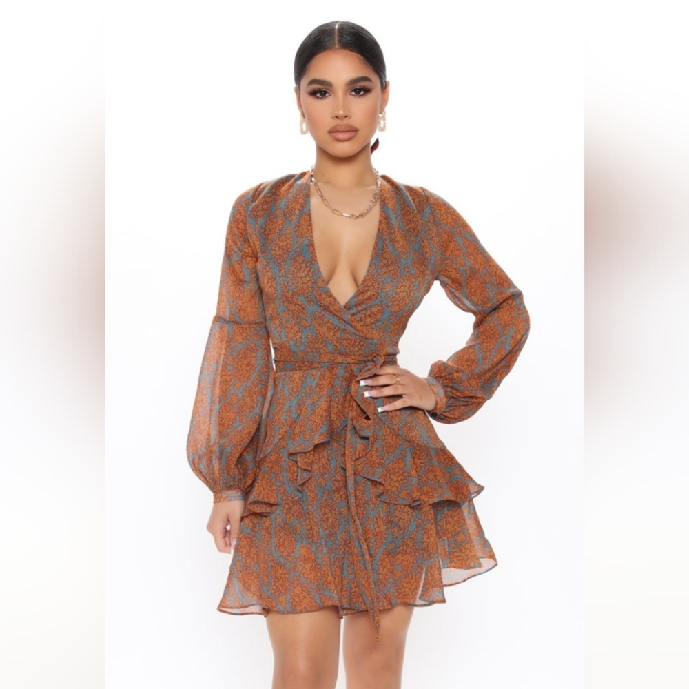 Fashion nova, small, brown/ green